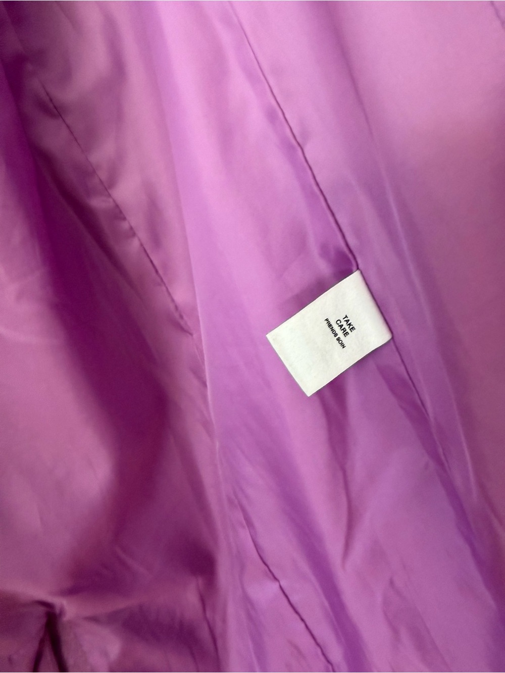 Avec Les Filles Lilac Double-Breasted Long Trench Coat - Picture 6 of 9